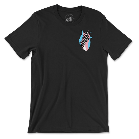 Human at Heart Unisex Tee - Black - Euphoria Threads Apparel Co.