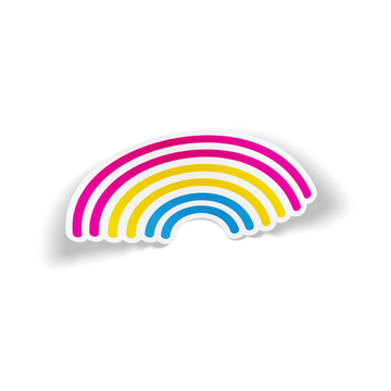 Pansexual Rainbow Pride Waterproof Sticker - Euphoria Threads Apparel Co.