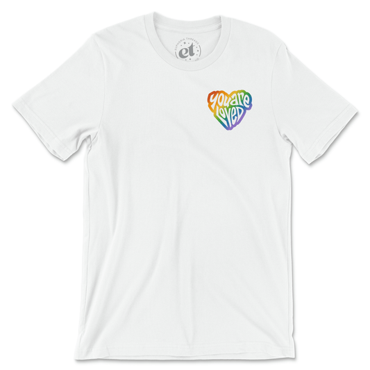 You Are Loved Rainbow Heart Unisex Tee - Euphoria Threads Apparel Co.