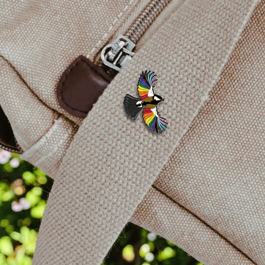 Fly With Pride Bird Enamel Pin