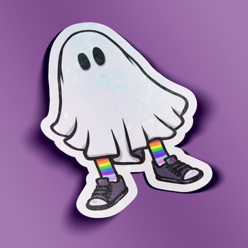 Boo-tiful Pride Ghost | Holographic Sticker