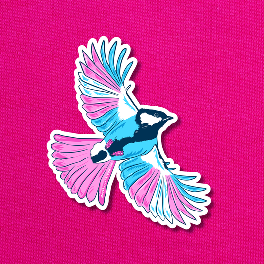 Fly with Trans Pride Sticker
