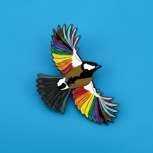 Fly With Pride Bird Enamel Pin