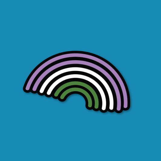 Genderqueer Rainbow Pride Sticker