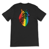 Human at Heart Rainbow Unisex Tee - Black - Euphoria Threads Apparel Co.