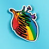 Human at Heart Rainbow Waterproof Sticker - Euphoria Threads Apparel Co.