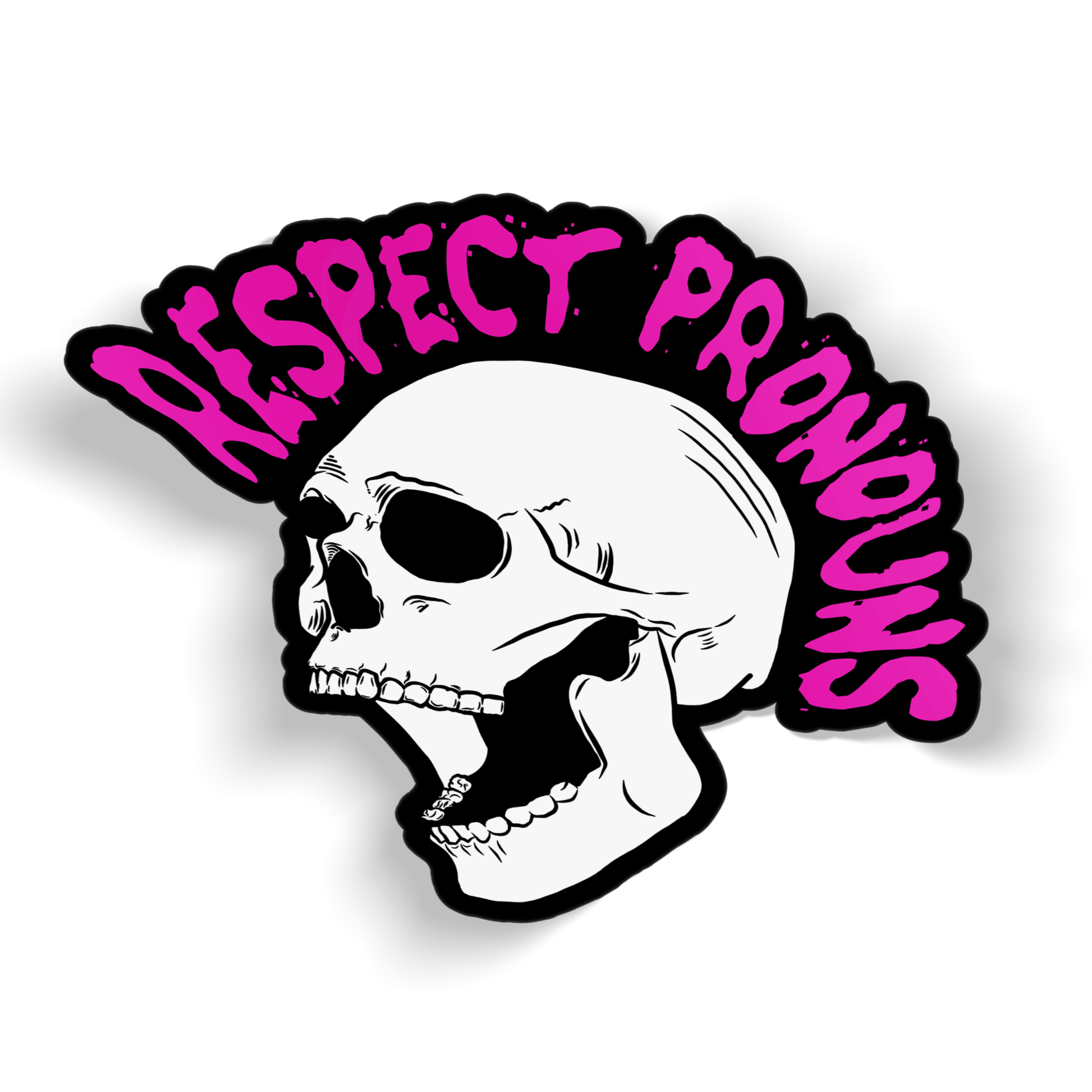 Respect Pronouns Waterproof Sticker - Euphoria Threads Apparel Co.