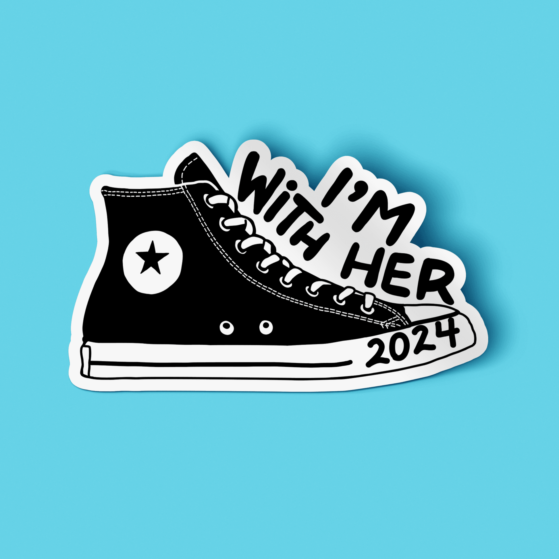 I'm With Her Waterproof Sticker - Euphoria Threads Apparel Co.