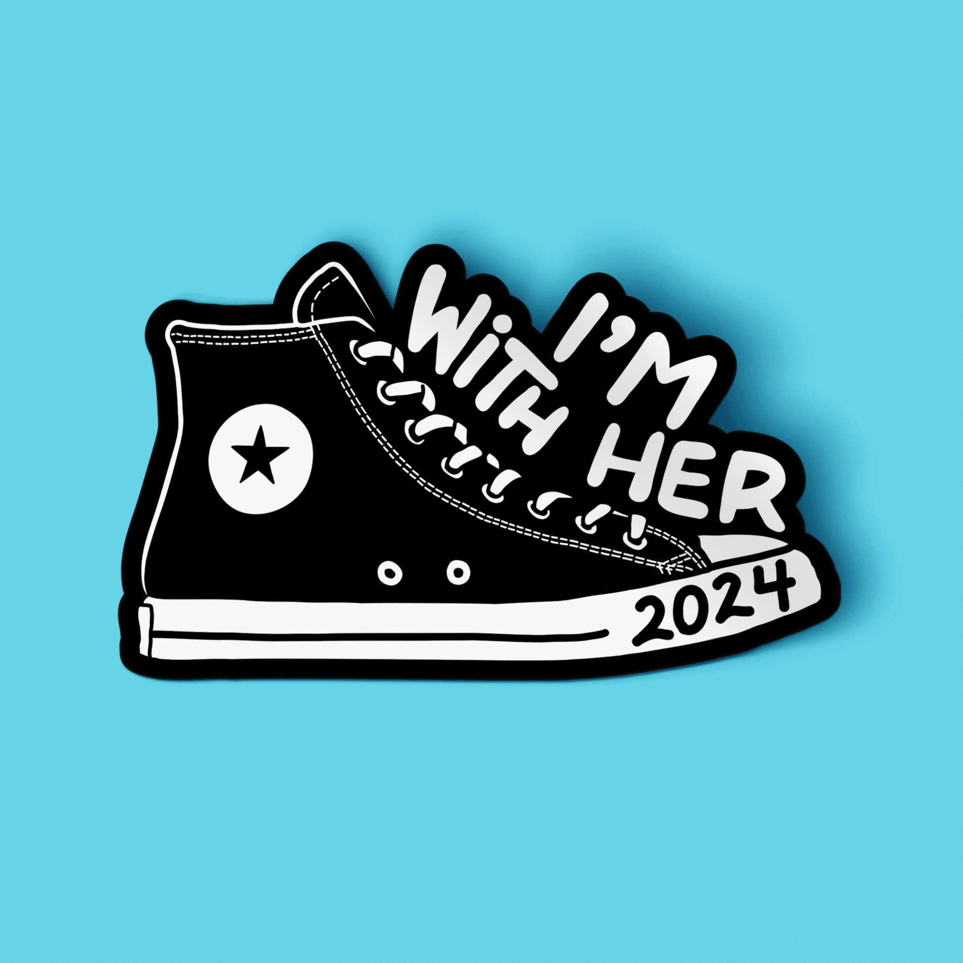 I'm With Her Waterproof Sticker - Euphoria Threads Apparel Co.