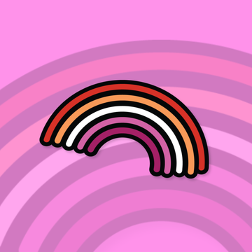 Lesbian Rainbow Pride Sticker