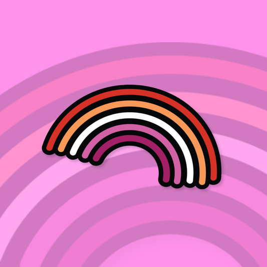 Lesbian Rainbow Pride Sticker