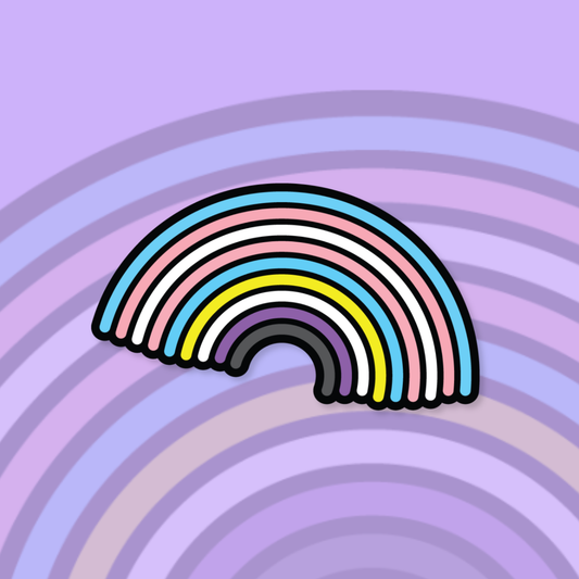 Nonbinary Trans Rainbow Pride Sticker
