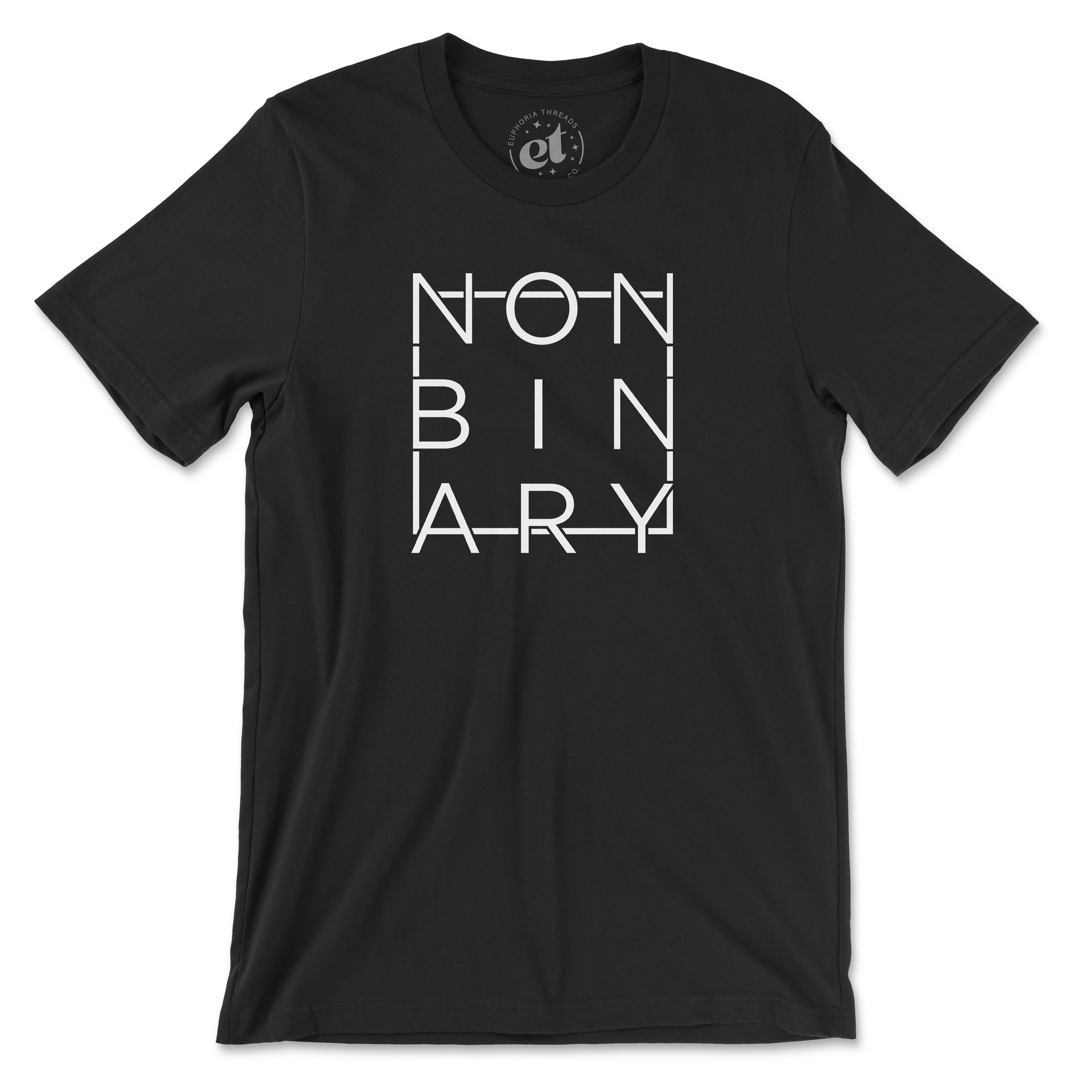 Nonbinary Pride Unisex Tee - Black - Euphoria Threads Apparel Co.