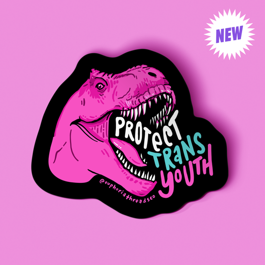 Protect Trans Youth Dino Sticker