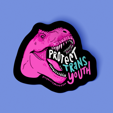 Protect Trans Youth Dino Sticker