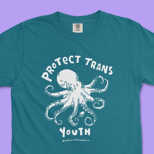 Protect Trans Youth Octopus Tee (Comfort Colors)