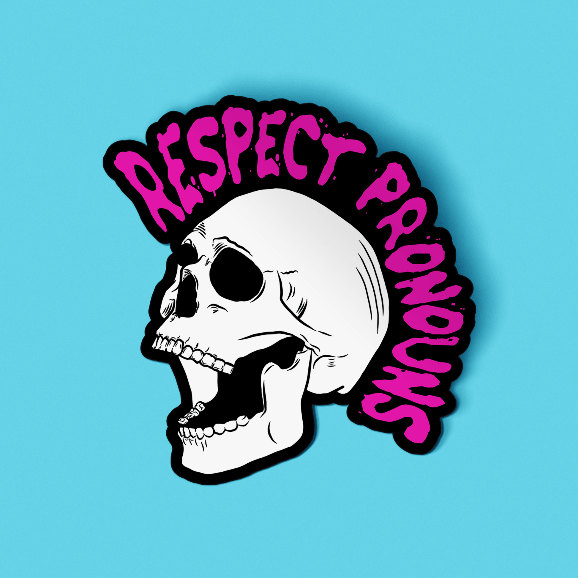 Respect Pronouns Waterproof Sticker - Euphoria Threads Apparel Co.