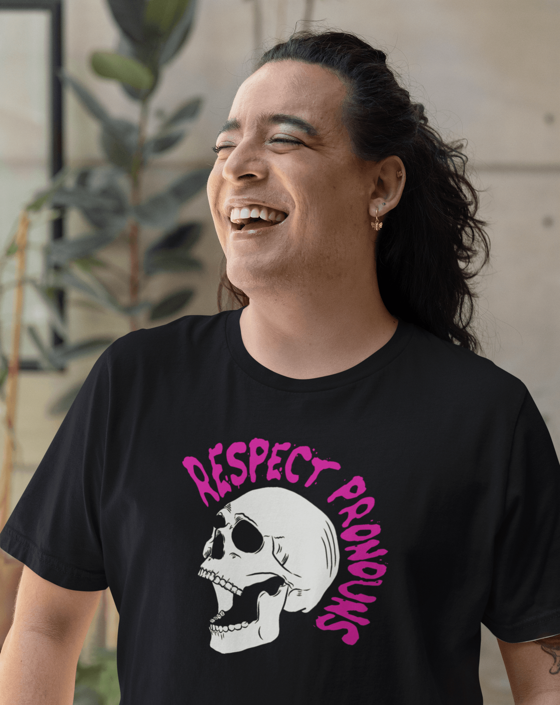 Respect Pronouns Unisex Tee - Black - Euphoria Threads Apparel Co.