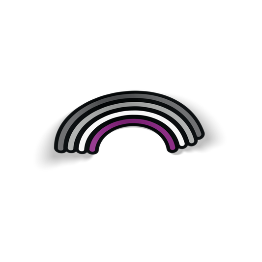 Asexual Rainbow Pride Waterproof Sticker - Euphoria Threads Apparel Co.