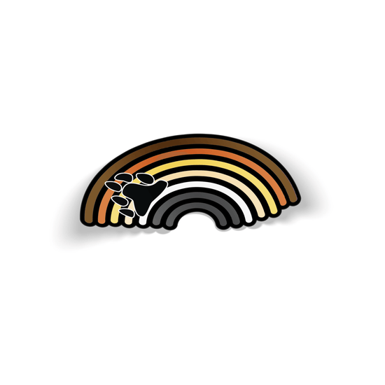 Bear Rainbow Pride Waterproof Sticker - Euphoria Threads Apparel Co.