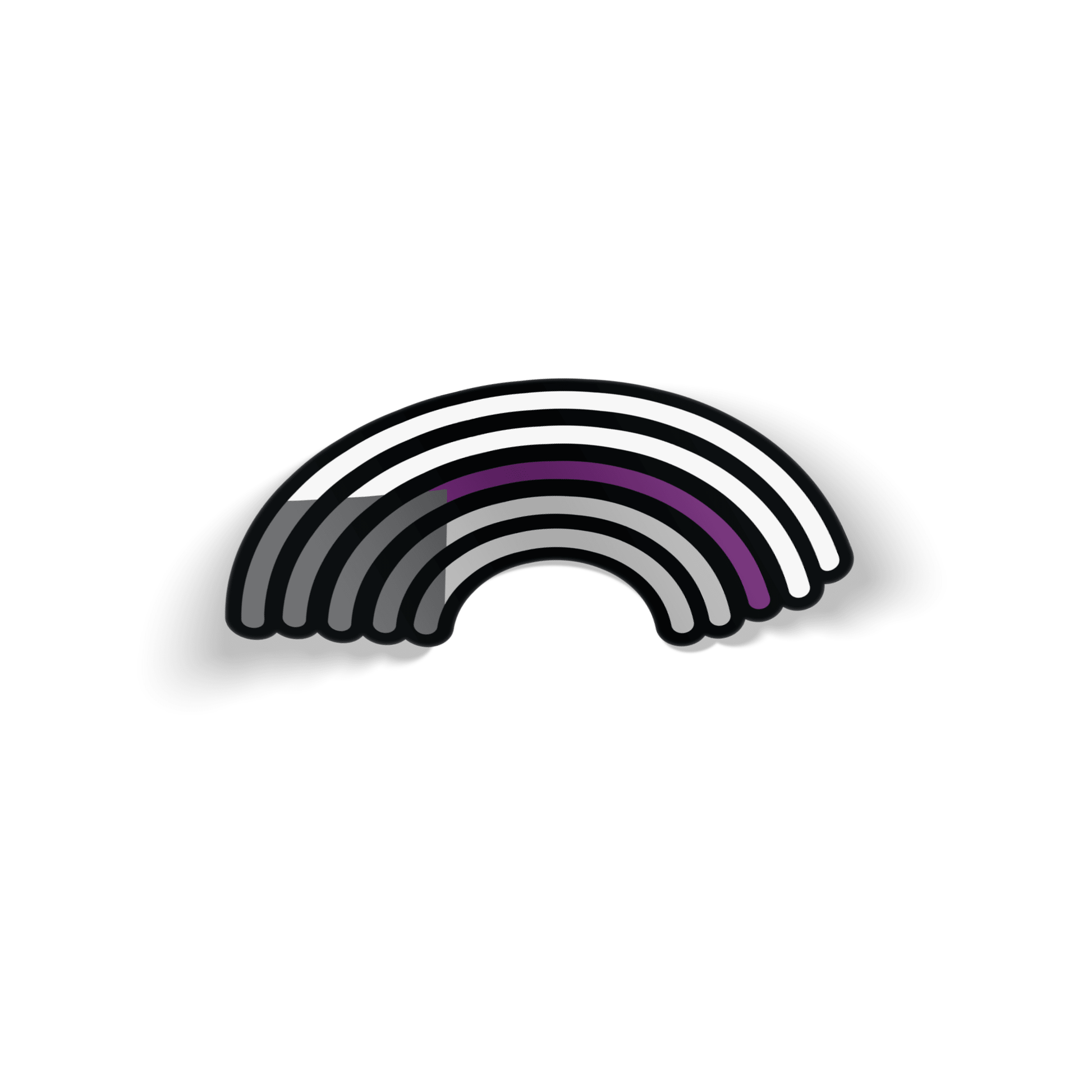 Demisexual Rainbow Pride Waterproof Sticker - Euphoria Threads Apparel Co.