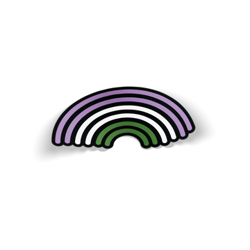 Genderqueer Rainbow Pride Waterproof Sticker - Euphoria Threads Apparel Co.