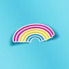 Pansexual Rainbow Pride Waterproof Sticker - Euphoria Threads Apparel Co.