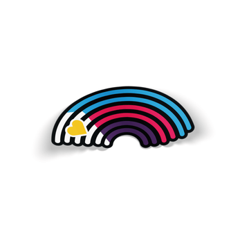 Polyamory Rainbow Pride Waterproof Sticker - Euphoria Threads Apparel Co.