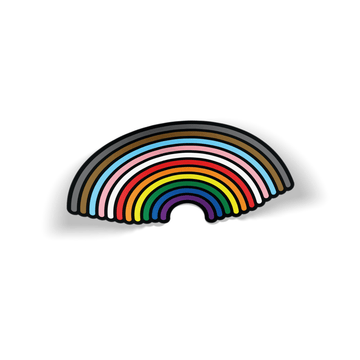 Progress Rainbow Pride Waterproof Sticker - Euphoria Threads Apparel Co.