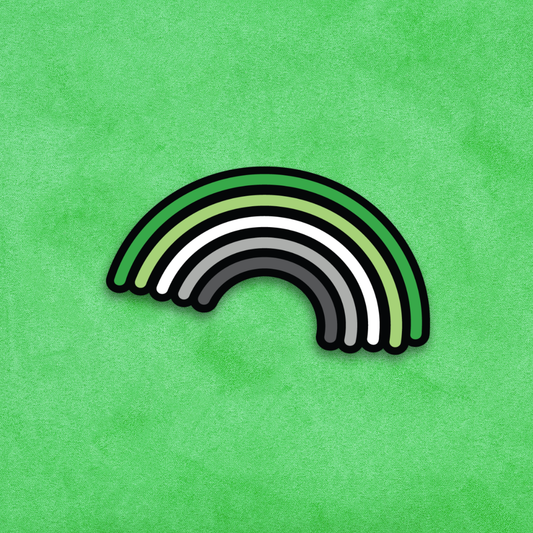 Aromantic Rainbow Pride Sticker