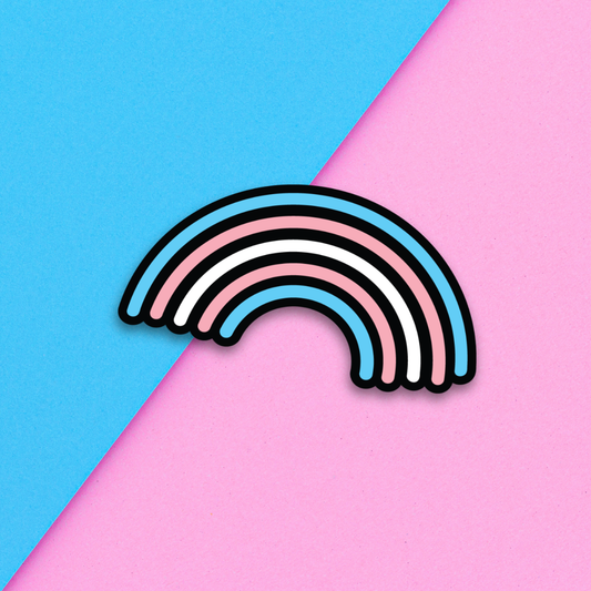 Trans Rainbow Pride Sticker