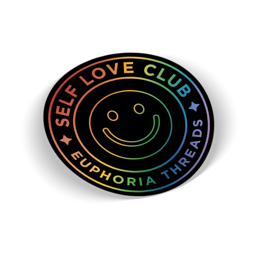 Self Love Club Rainbow Waterproof Sticker - Euphoria Threads Apparel Co.