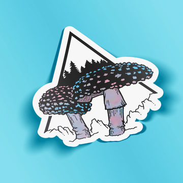 Trans Pride Mushrooms Sticker