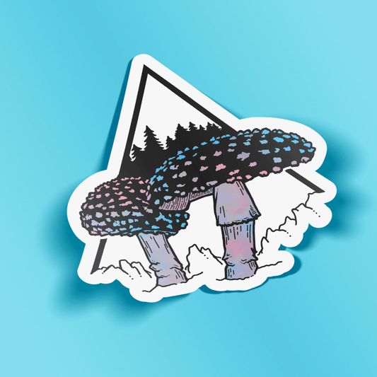 Trans Pride Mushrooms | Sticker