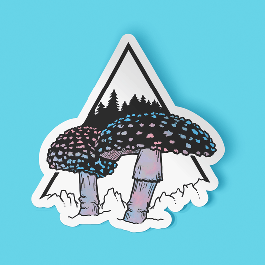 Trans Pride Mushrooms | Sticker