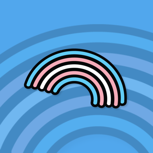 Trans Rainbow Pride Sticker