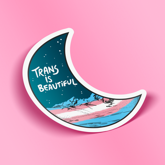 Trans is Beautiful Moon | Sticker