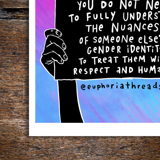 Humanity Over Understanding Art Print (8x10)