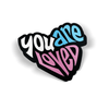 You are Loved Heart Waterproof Sticker - Euphoria Threads Apparel Co.