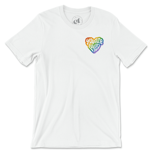 You Are Loved Rainbow Heart Unisex Tee - Euphoria Threads Apparel Co.