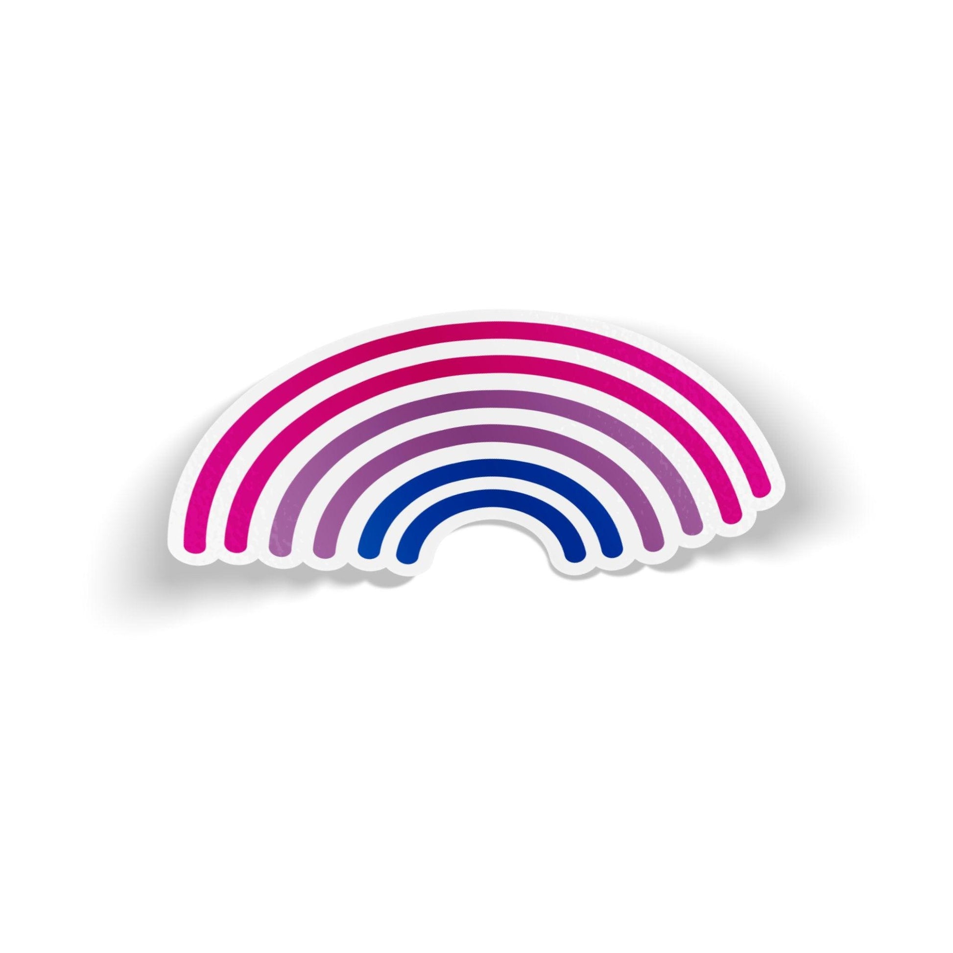 Bisexual Rainbow Pride Waterproof Sticker - Euphoria Threads Apparel Co.