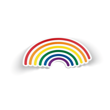 Rainbow Pride Waterproof Sticker - Euphoria Threads Apparel Co.